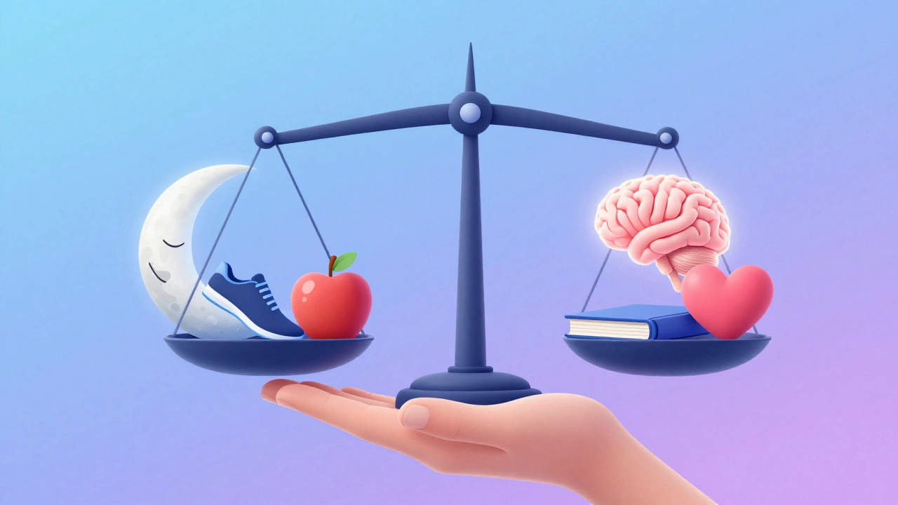 Illustration of balanced mind and body